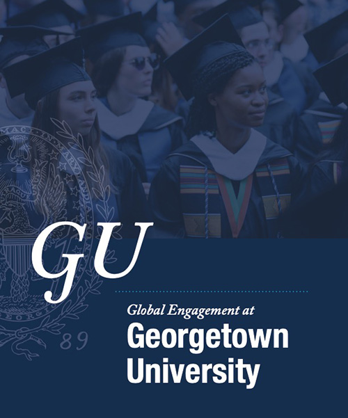 Georgetown brochure cover: Global Engagement at Georgetown University