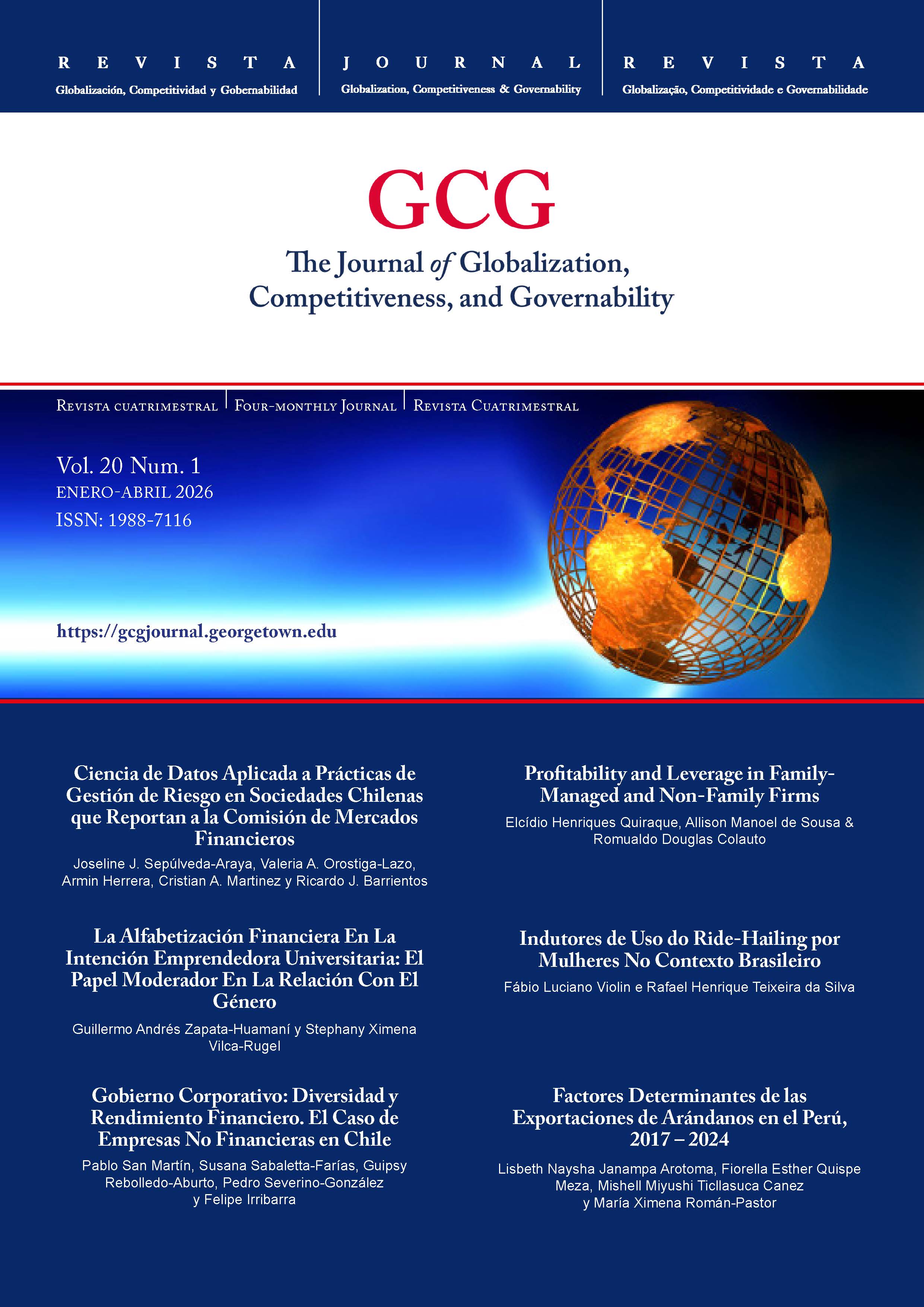 Portada Revista GCG, Volumen 20, Número 1