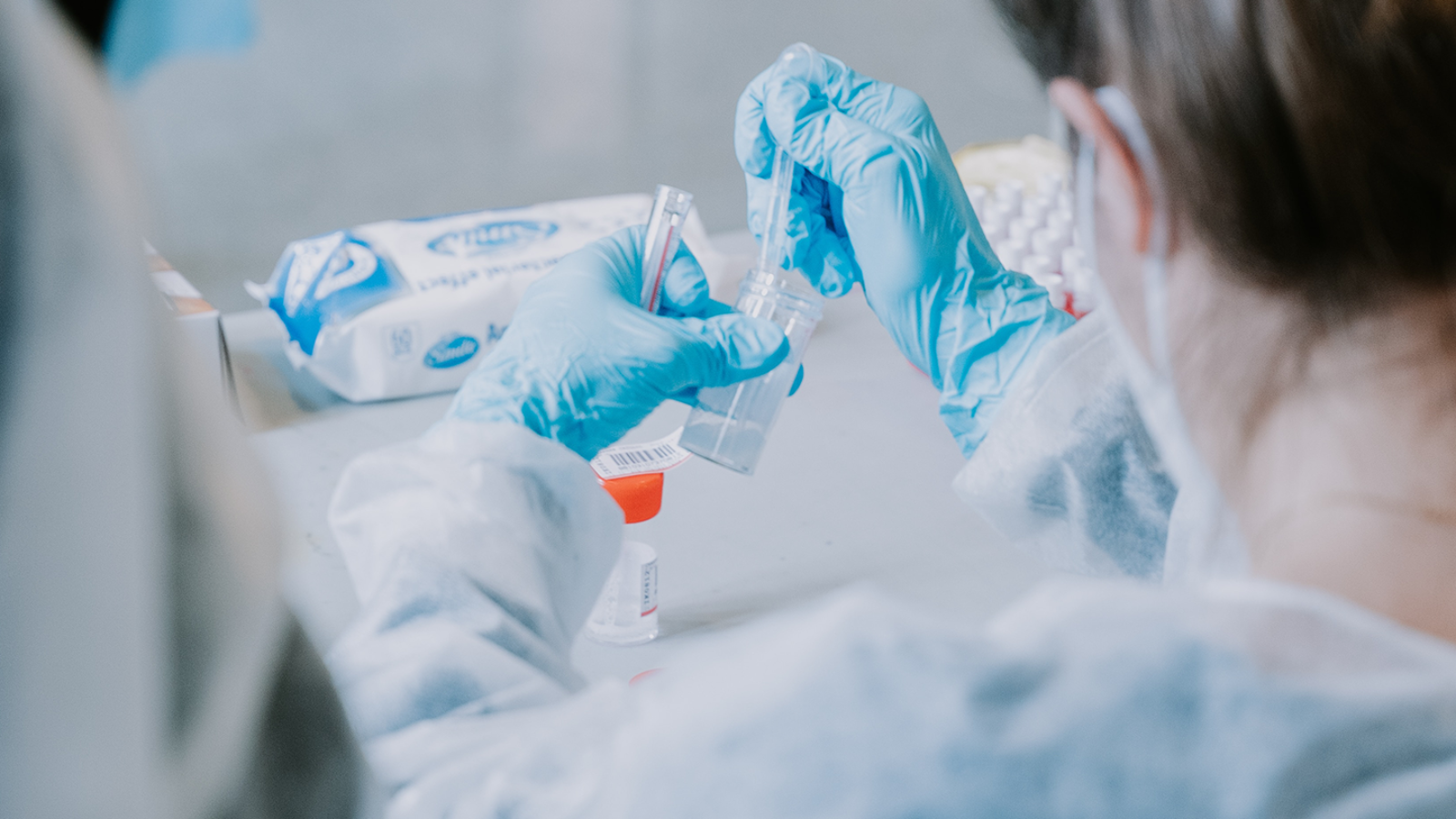 A researcher at a lab