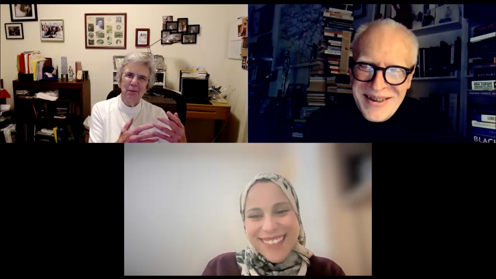 Webinar screenshot with three members
