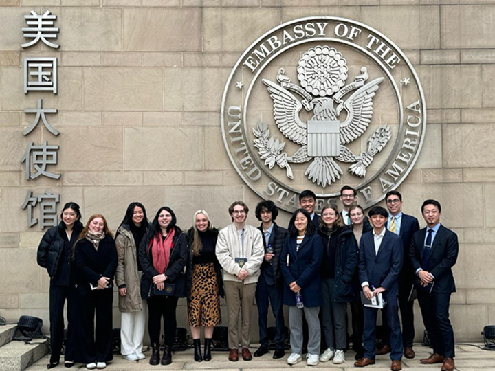 Fall 2024 student cohort at the U.S. Embassy