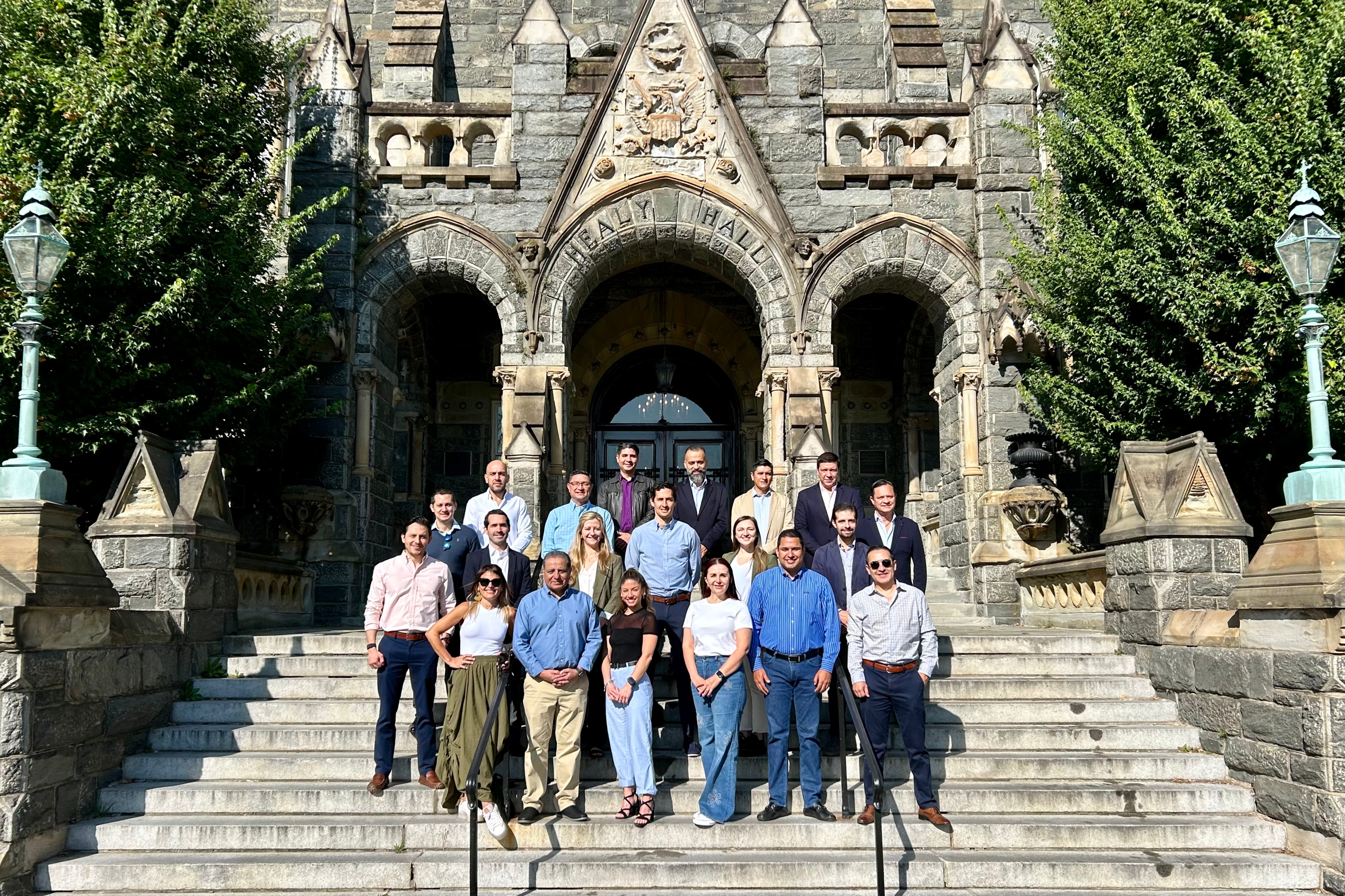 GBEL 2024 participants in front of Healy Hall at Georgetown University