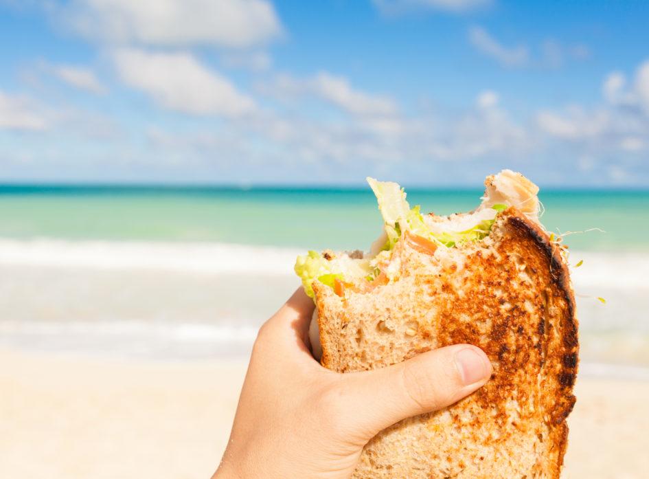 Alimentos y la playa