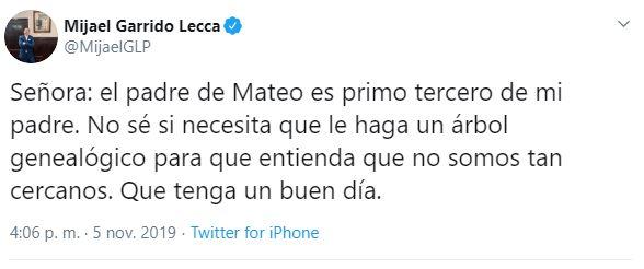 Mijael Garrido Lecca sobre Mateo Garrido Lecca: “No somos cercanos” Mijael Garrido Lecca sobre Mateo Garrido Lecca: “No somos cercanos”