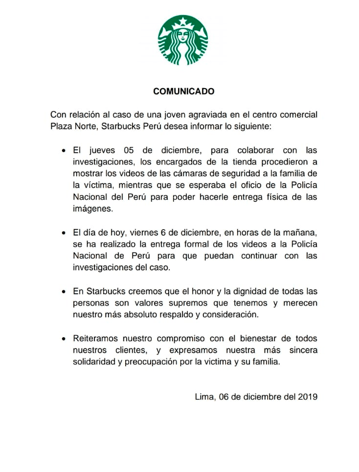 Joven violada en starbucks de plaza norte