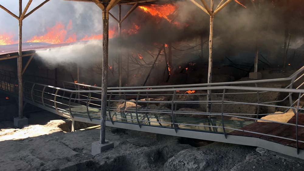 Incendio en Complejo arqueológico Ventarrón.