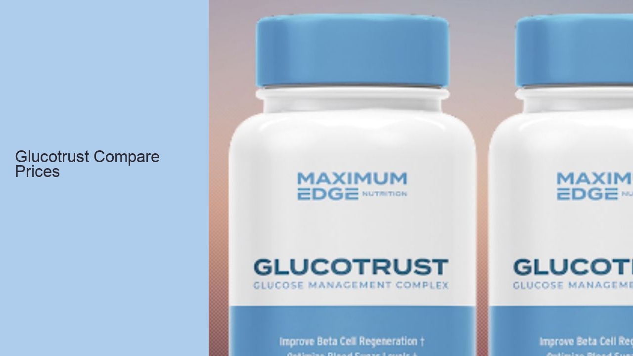 Glucotrust Compare Prices