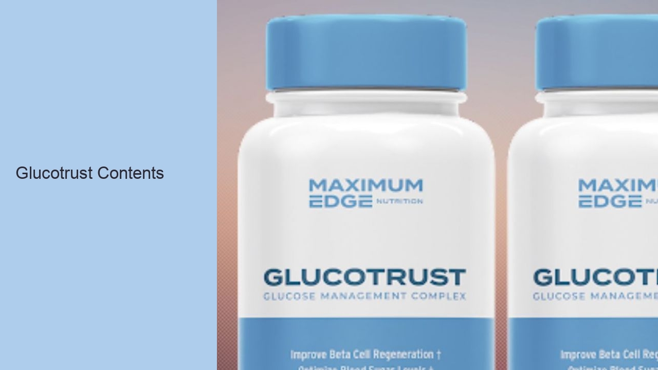 Glucotrust Contents