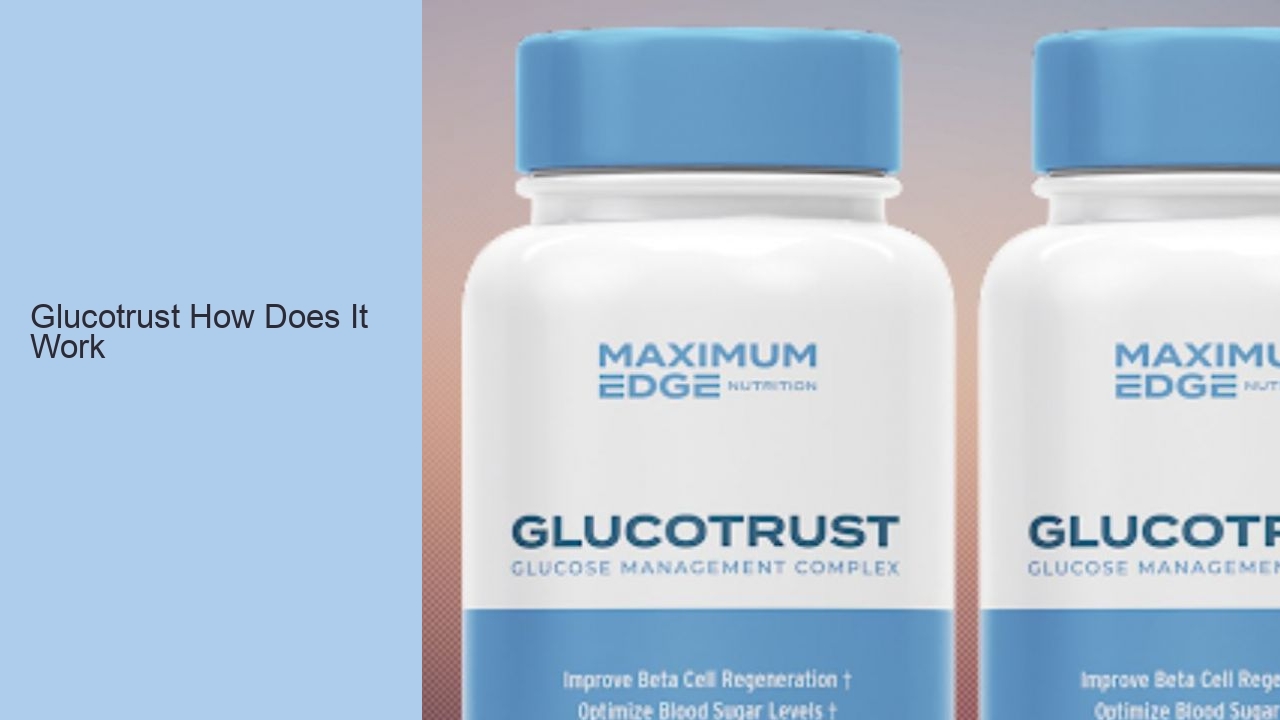Glucotrust How Does It Work