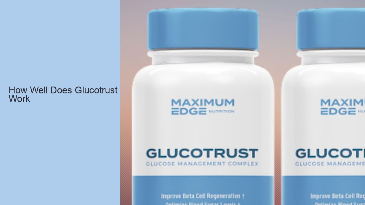 How Well Does Glucotrust Work