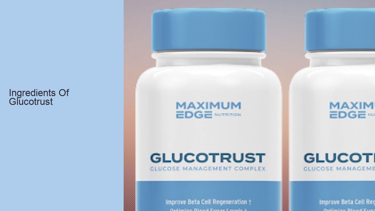 Ingredients Of Glucotrust