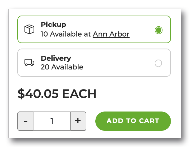Product availability by store