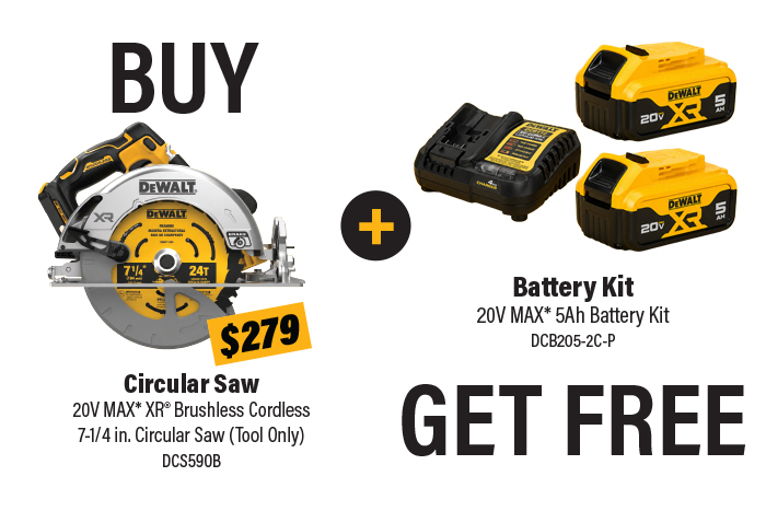 Buy This Circular Saw, Get a FREE Battery Kit!