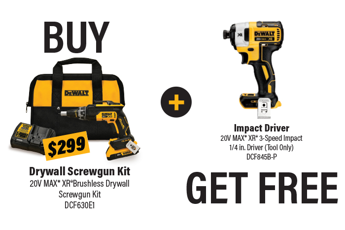 Buy This Drywall Screwgun Kit, Get a FREE Impact Driver!