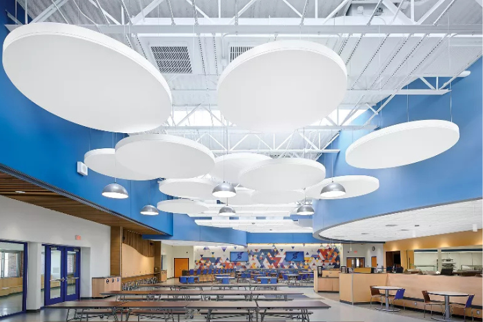 Armstrong FrameAll cafeteria ceiling