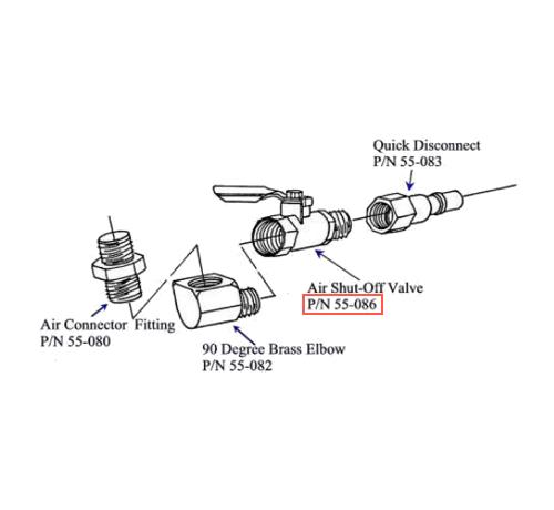 Wal-Board 055-086 Mantis Air Shut-Off Valve