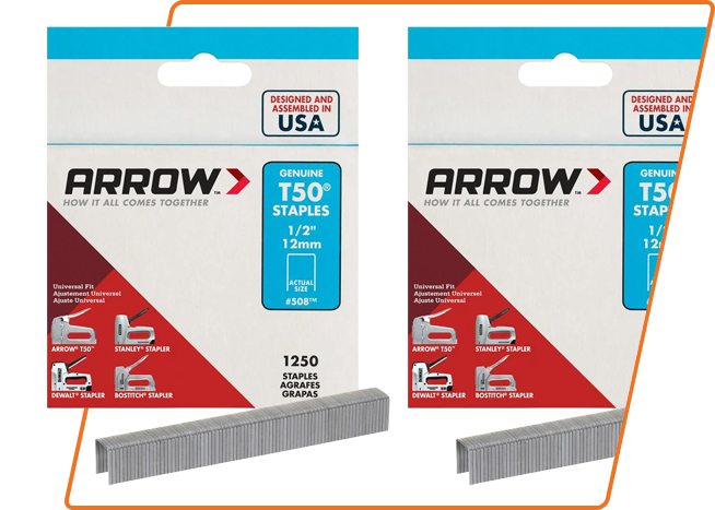 Arrow T50 staples