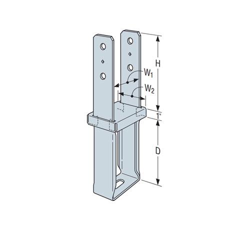 5 1/2 in x 5 1/2 in x 6 7/8 in x 8 3/4 in Simpson Strong-Tie CBSQ Quick ...