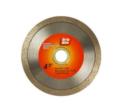 DPT 4-1/2 Inch Diamond Saw Blade - Continuous Rim For Tile, Porcelain & Stone