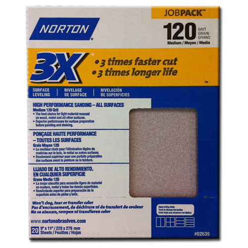 Sandpaper 120 Grit 9"X11" [20] at TSW