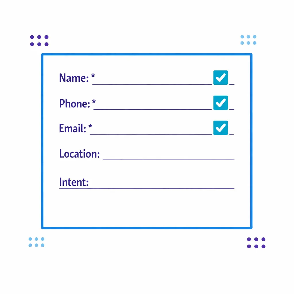 A form card highlights a few required fields completed to prevent silent revenue leakage.