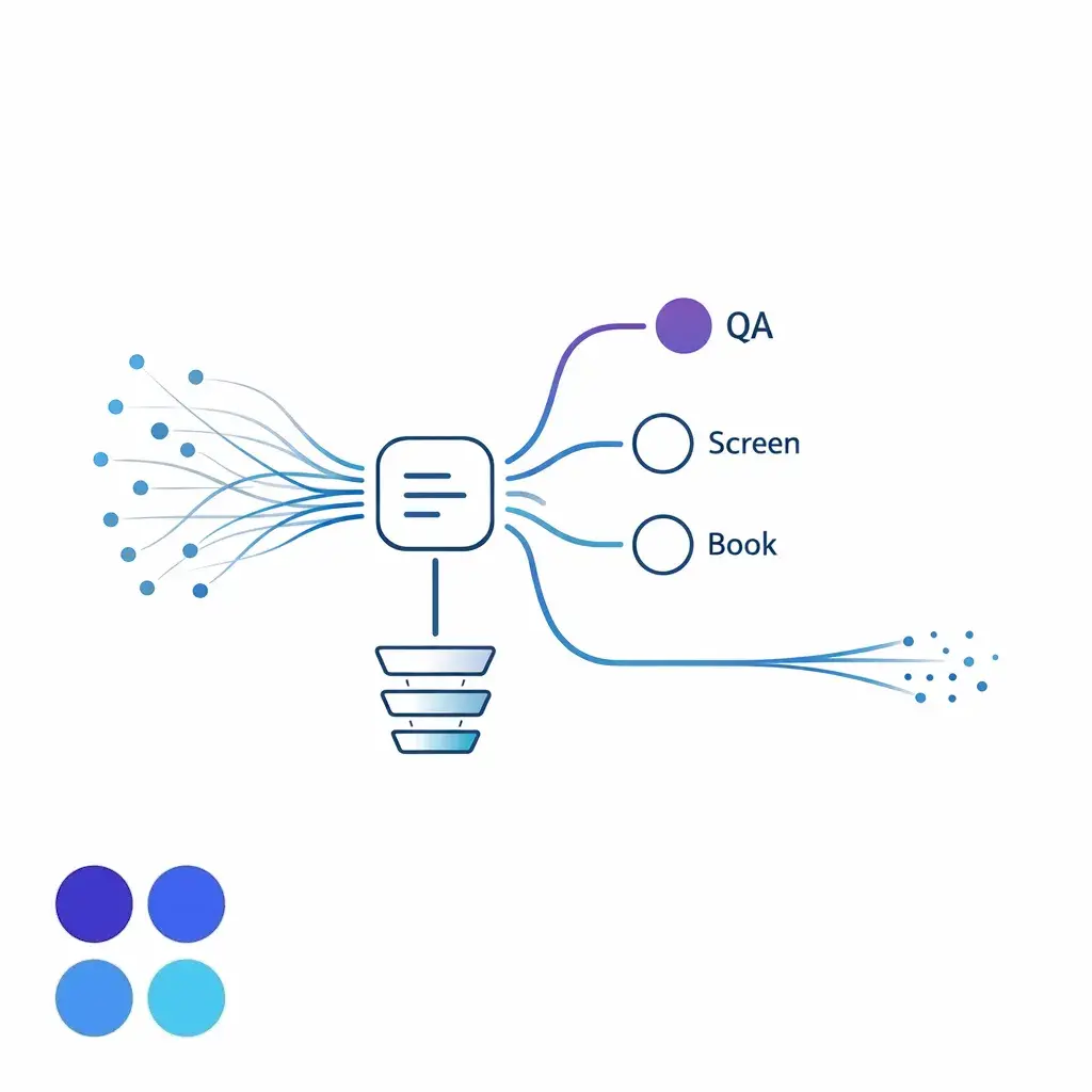 A centralized intake hub handles many inbound leads with structured screening and QA.