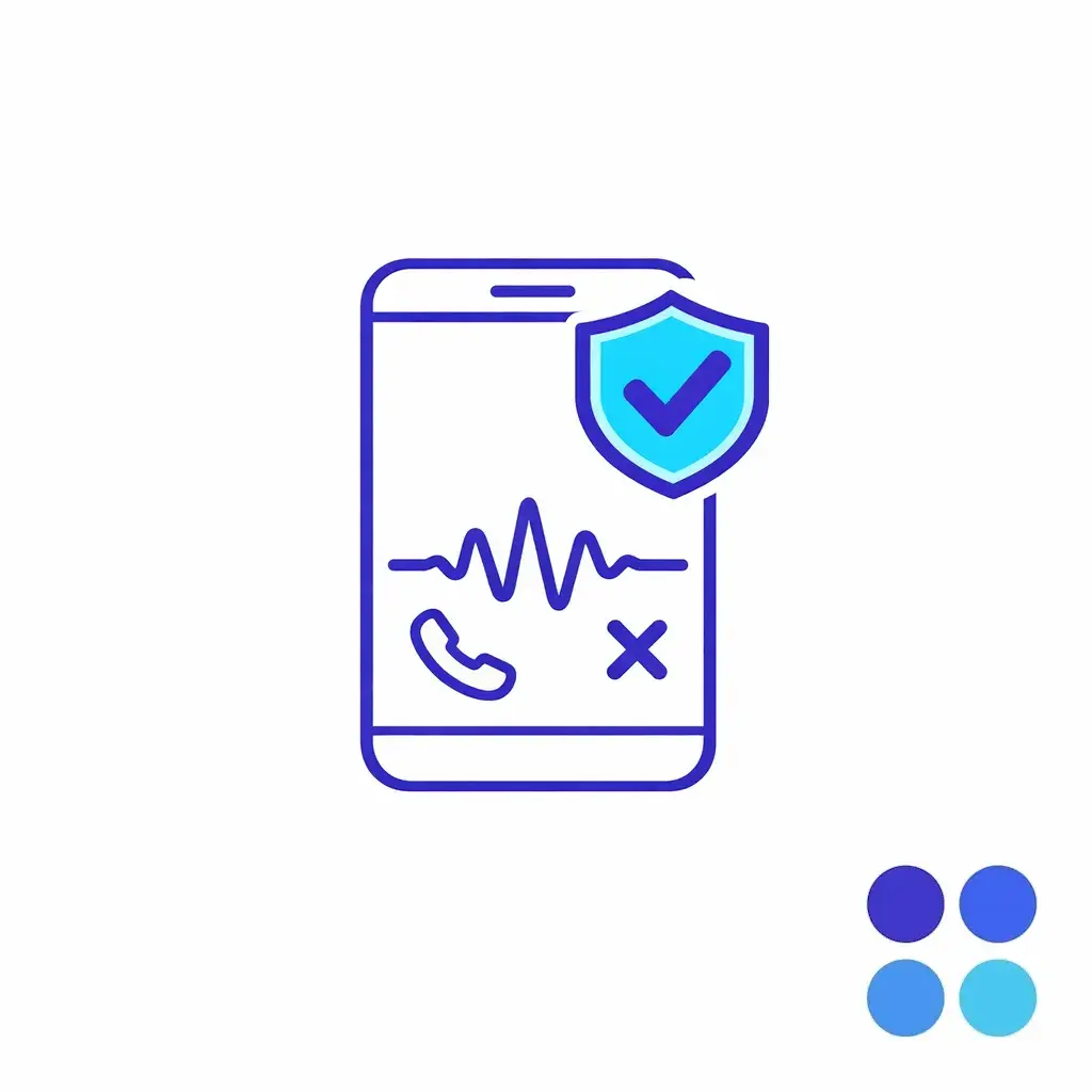 A call screen icon shows a verified badge to represent planned caller identity and deliverability checks.
