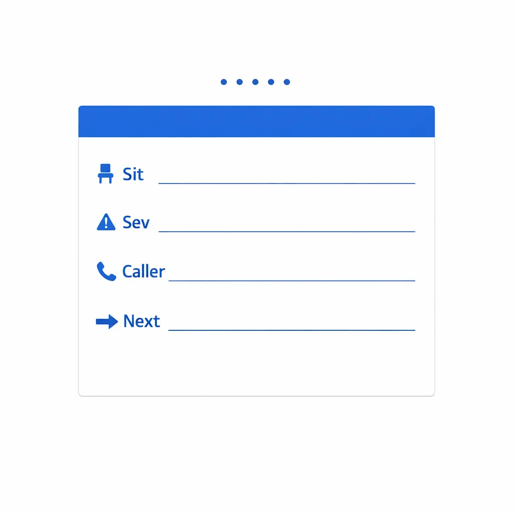 A handoff card shows the four fields needed for consistent warm transfers and notes.