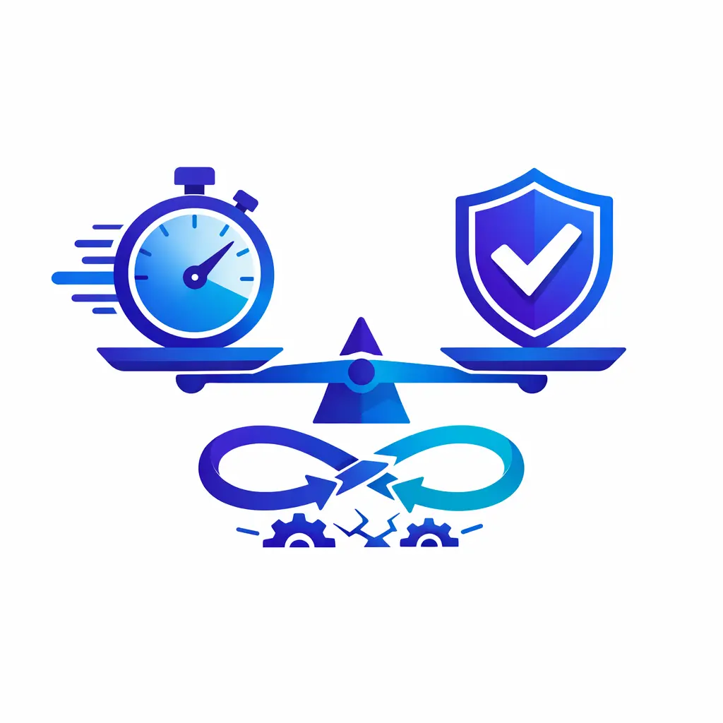 A stopwatch and quality shield balance efficiency against first-contact resolution.