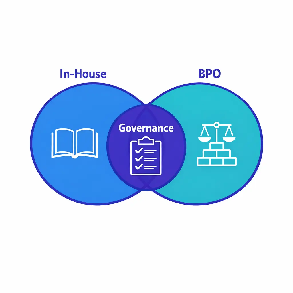 Internal team and partner coverage interlock to balance control and elasticity.