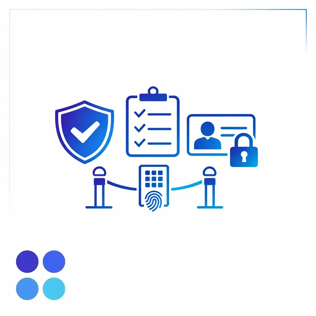 A secure shield, verification steps, and protected records illustrate safe information handling.