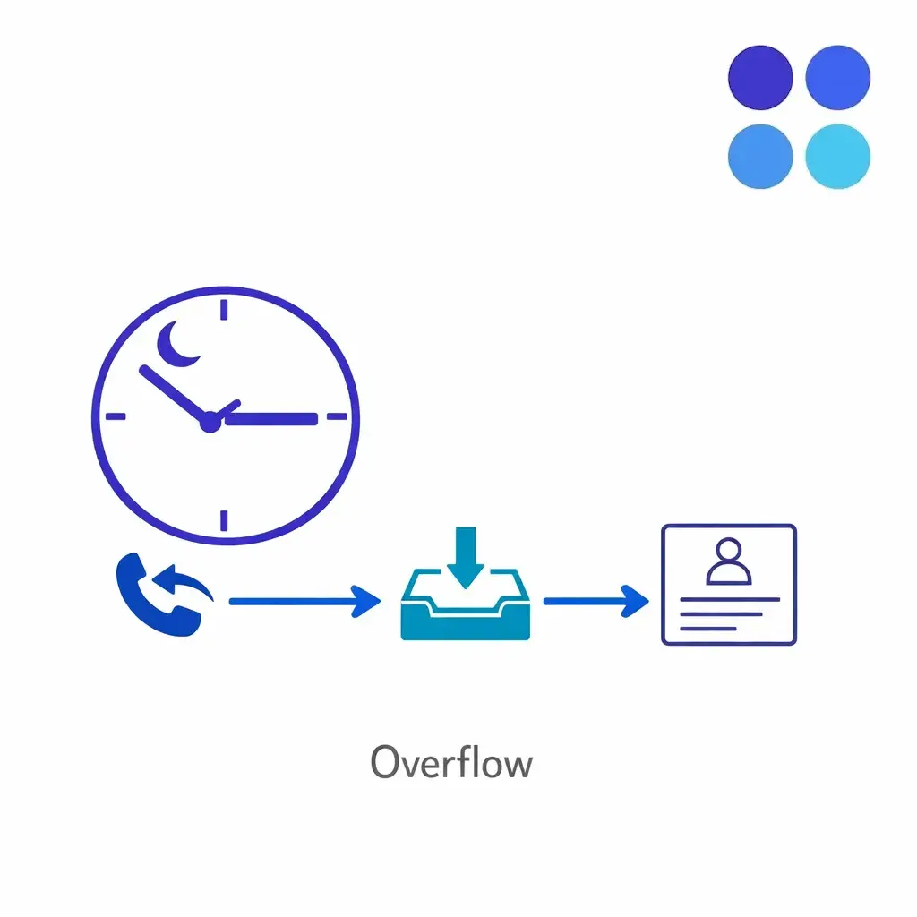 A moon icon and overflow arrows show after-hours intake still producing clean CRM records.