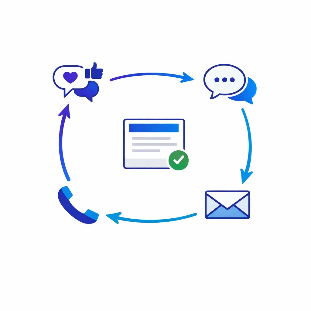 A case packet moves smoothly between social, chat, and phone without losing context.