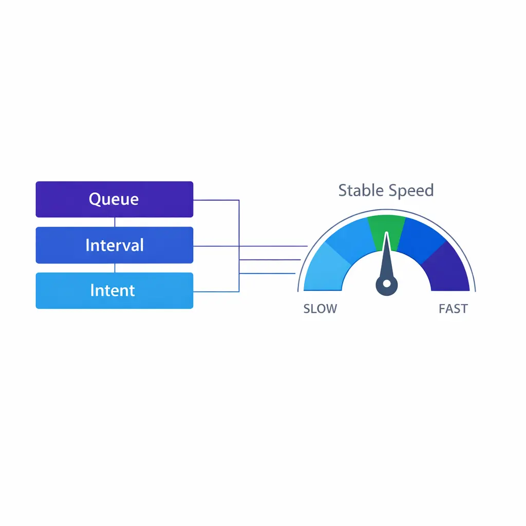 A layered operations diagram shows queue-level, interval-level, and intent-level control replacing one blended score.