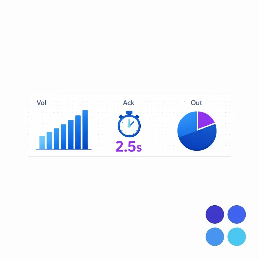 A simple dashboard shows escalation volume, SLA acknowledgments, and outcomes for audits.