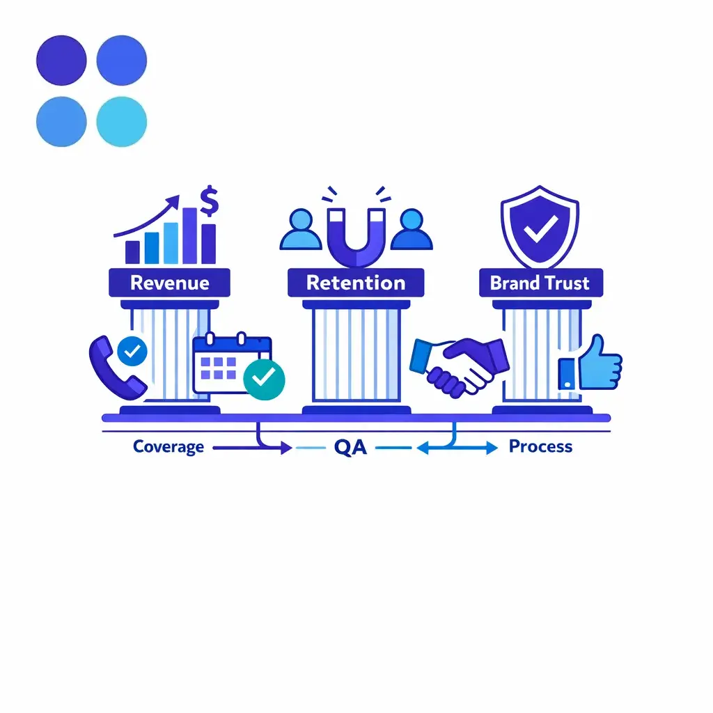 Three linked outcome icons show stronger coverage turning customer demand into reliable growth.