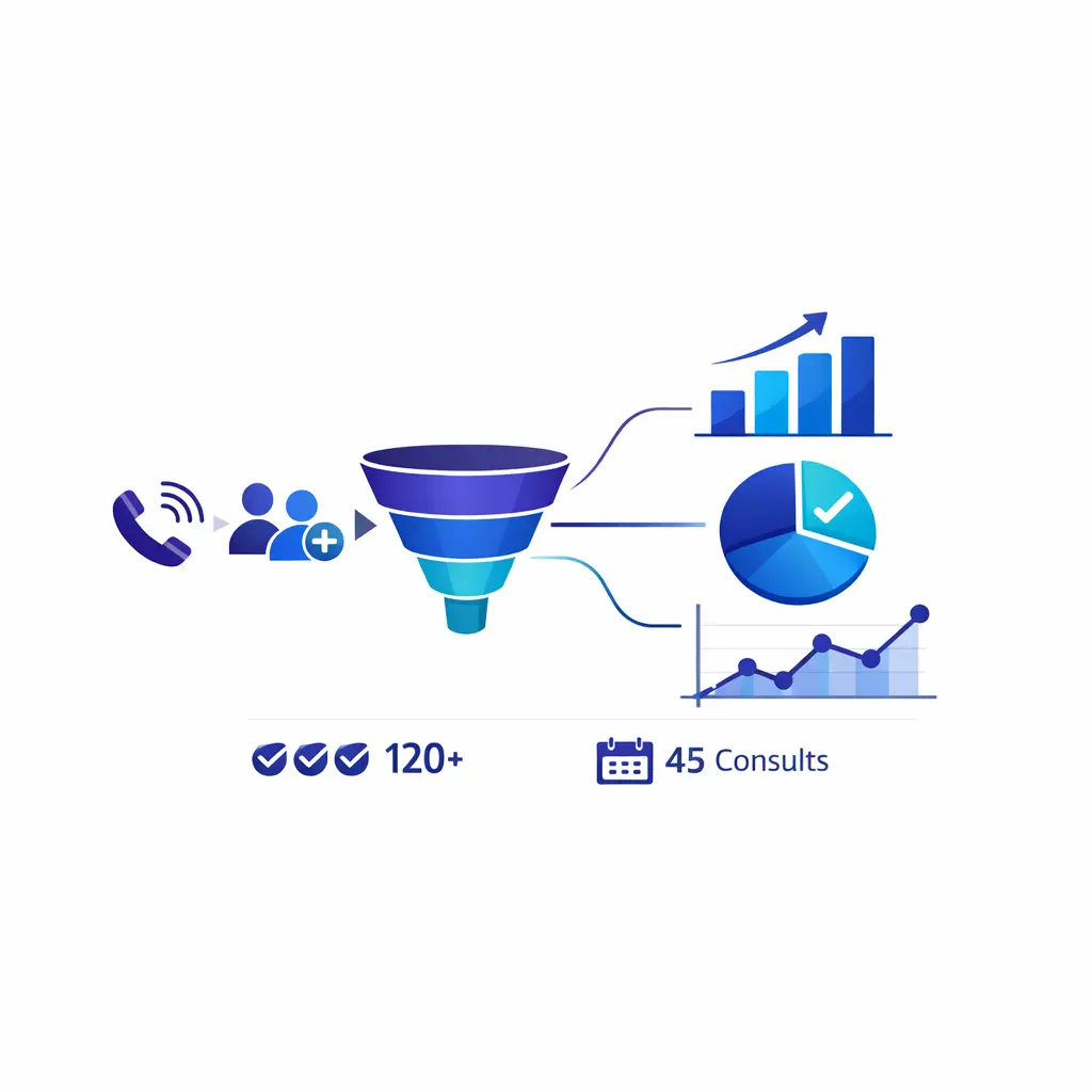 Captured calls and qualified intake convert into booked consults and protected revenue flow.