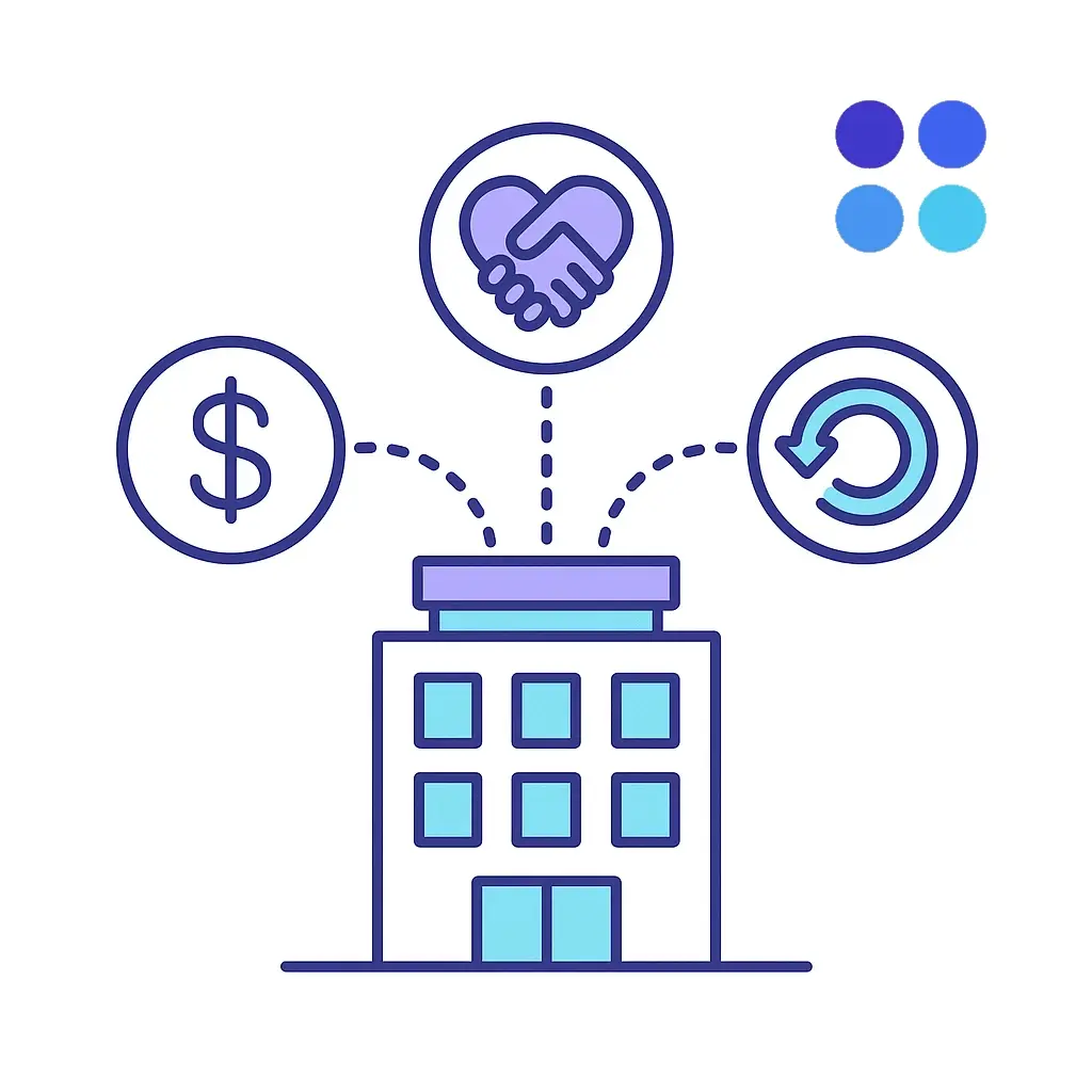 Illustration showing a call center as the front door to revenue, customer trust, and real-time operational feedback in 2026.