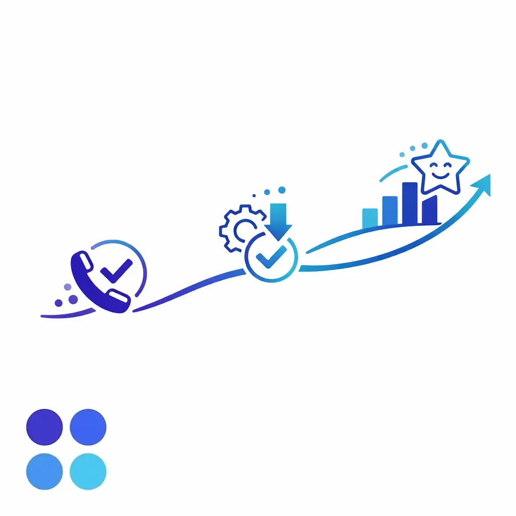 A simple customer journey shows lower effort and higher satisfaction when issues end on the first call.