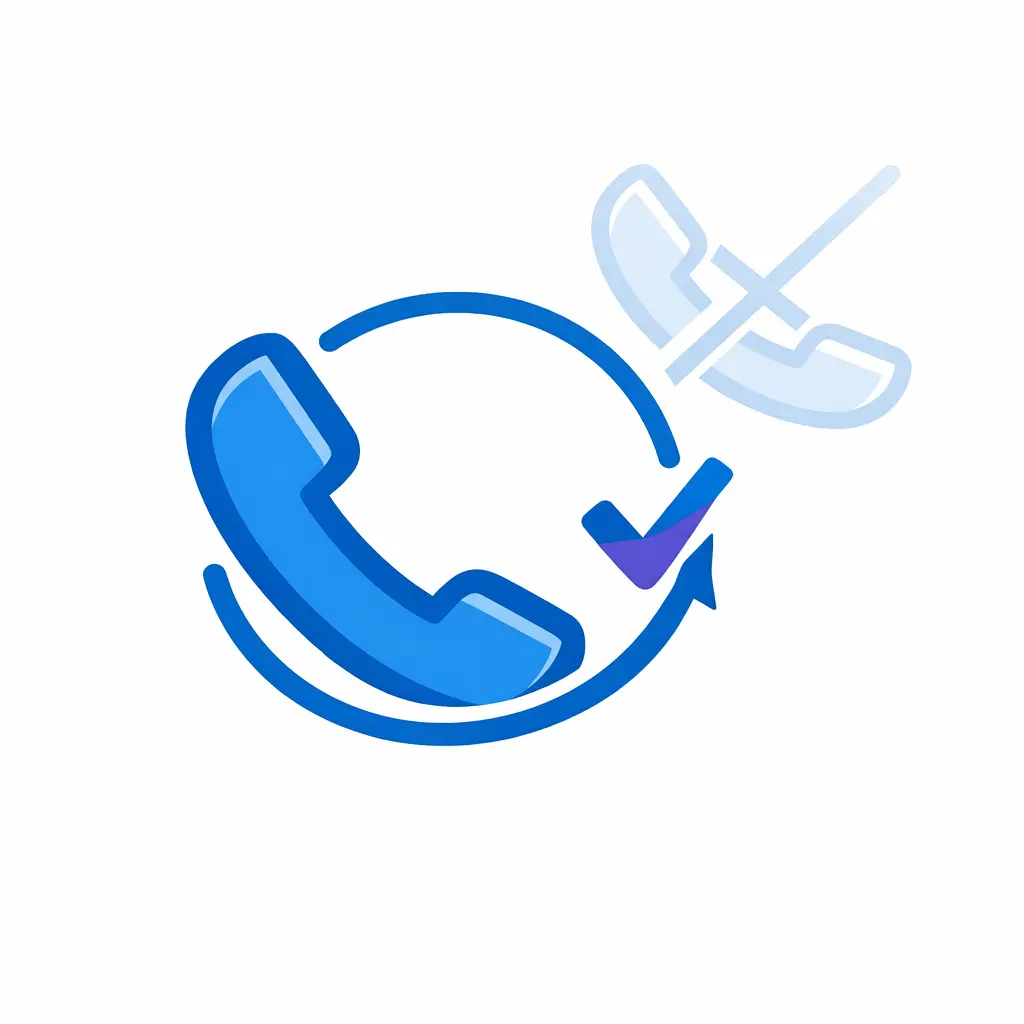 A single call icon completes a loop to a checkmark, representing resolution without follow-up contacts.