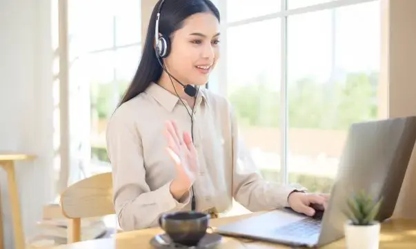 Woman answering service