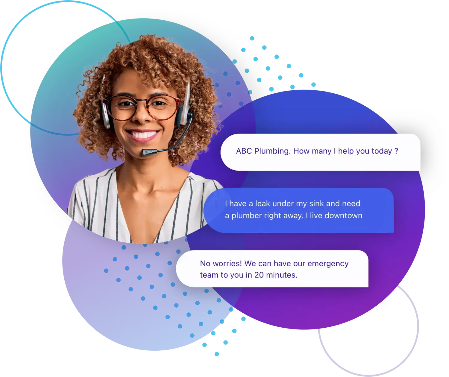 Virtual receptionist chat