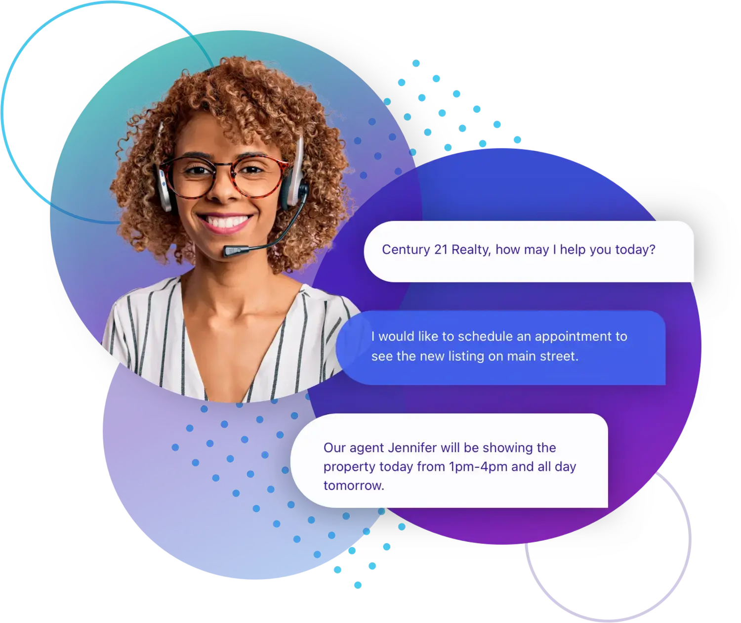 Virtual receptionist chat