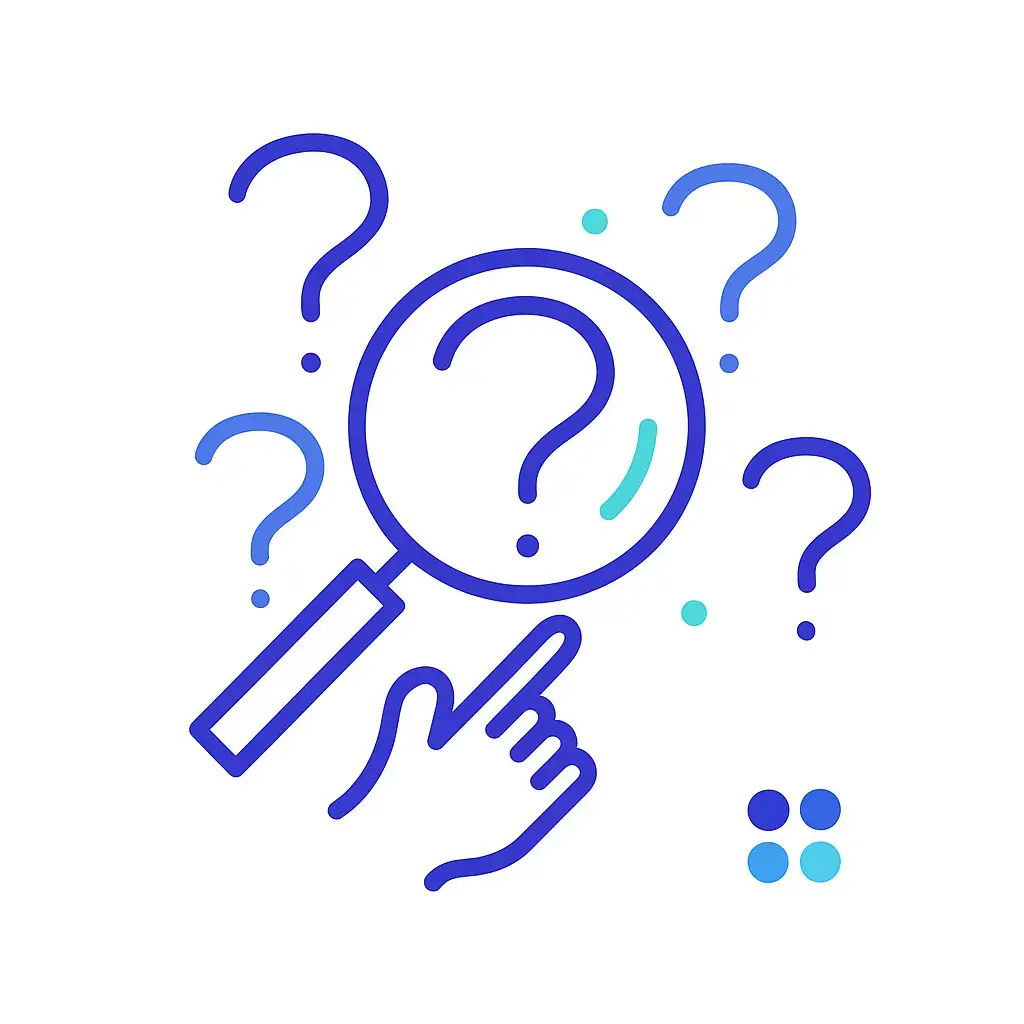 Headset-wearing agent taking notes with a heart in a speech bubble and four brand dots in the corner