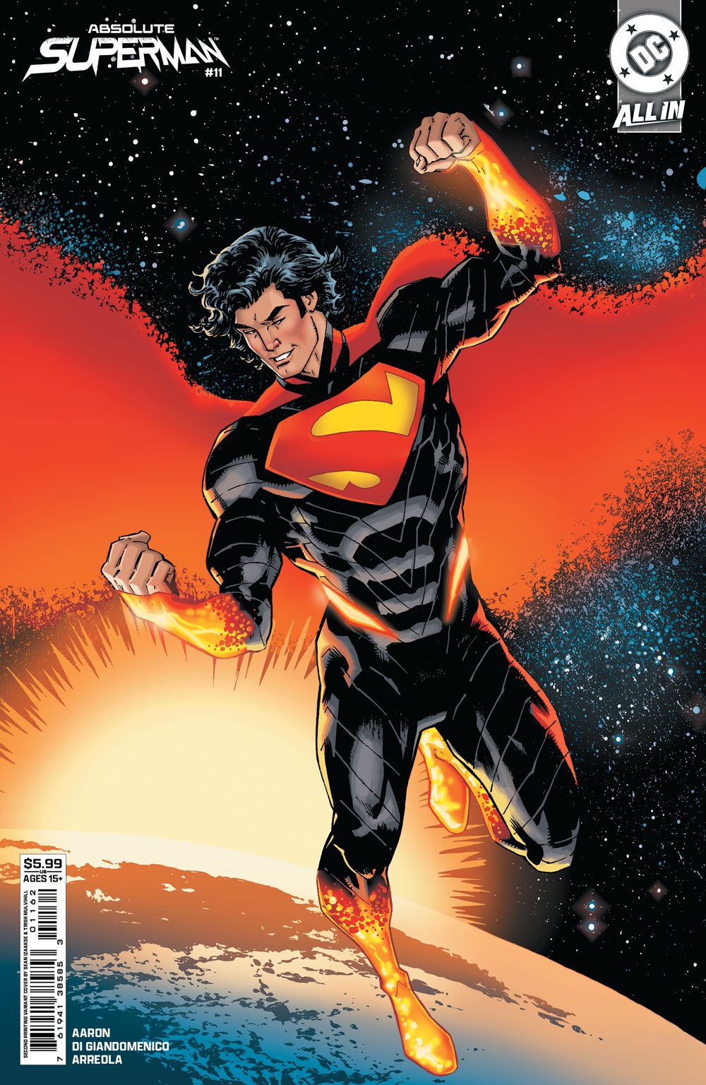 Absolute Superman #11 (2nd Printing Cover B Sean Izaaske Card Stock Variant)