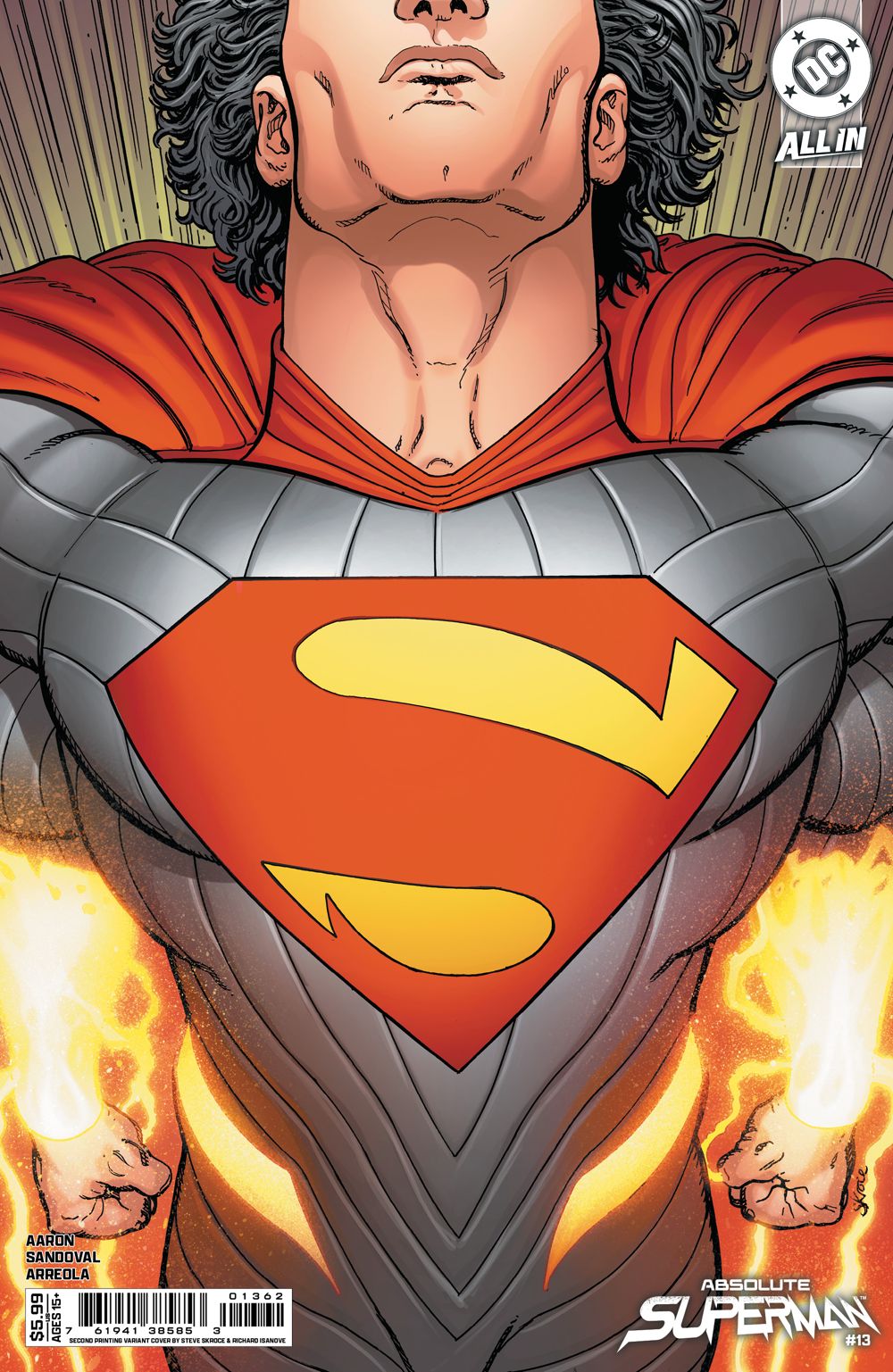 Absolute Superman #13 (2nd Printing Cover B Steve Skroce Card Stock Variant)