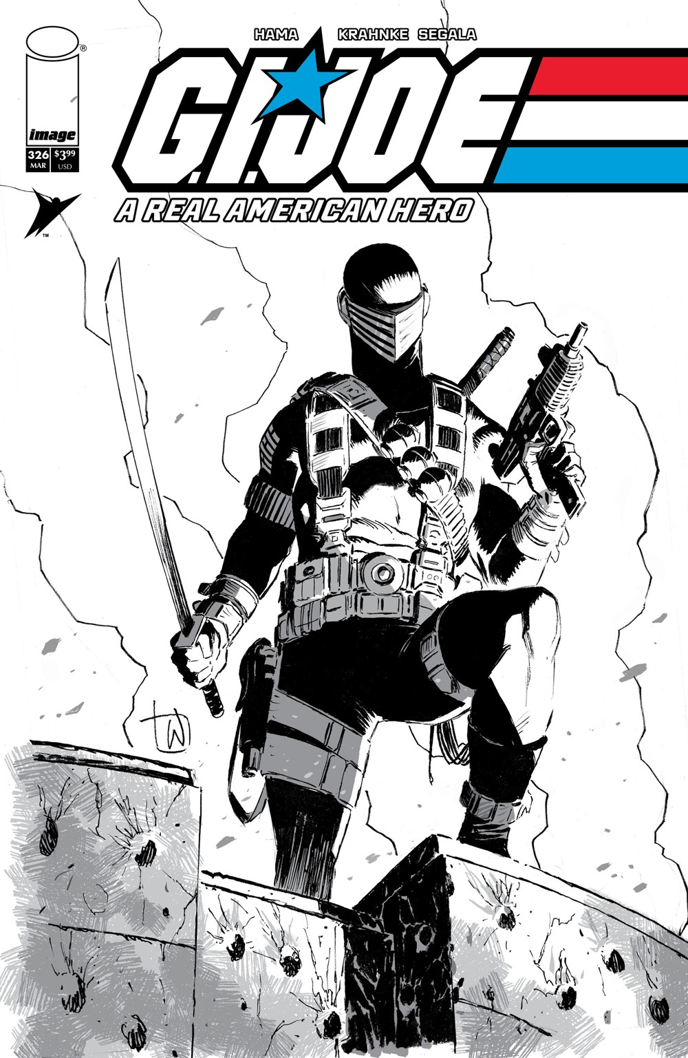 G.I. Joe A Real American Hero #326 (Cover B Lee Weeks Black & White Variant)