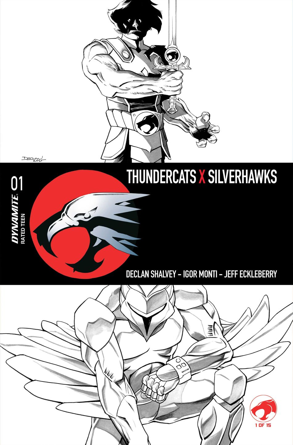 ThunderCats x SilverHawks #1 (Cover N Declan Shalvey Line Art Variant)(find on eBay)