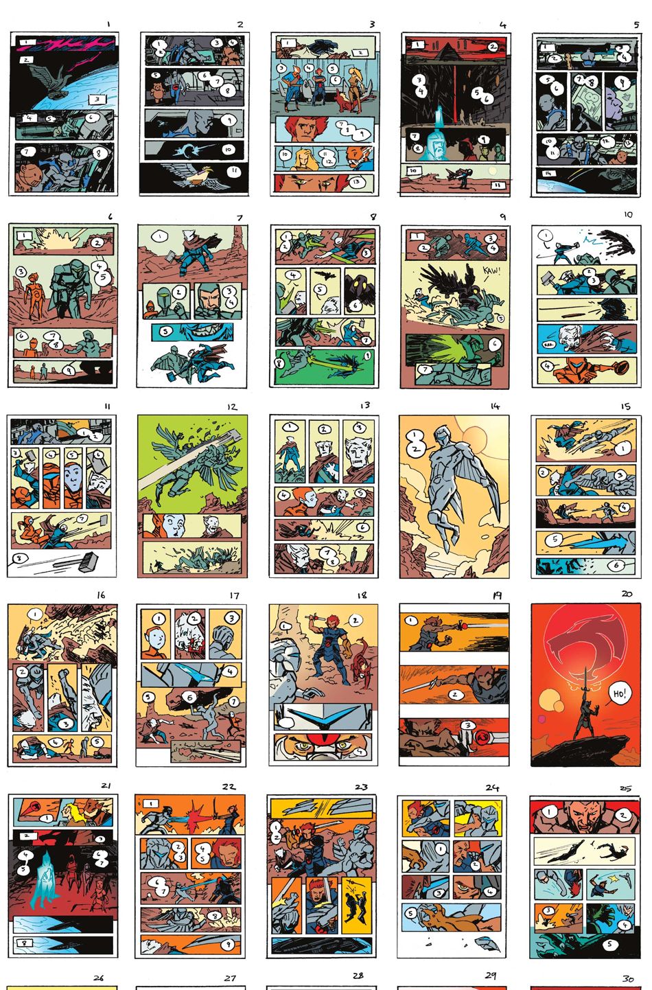 ThunderCats x SilverHawks #1 (Cover Q Declan Shalvey Layouts Full Art Variant)(find on eBay)