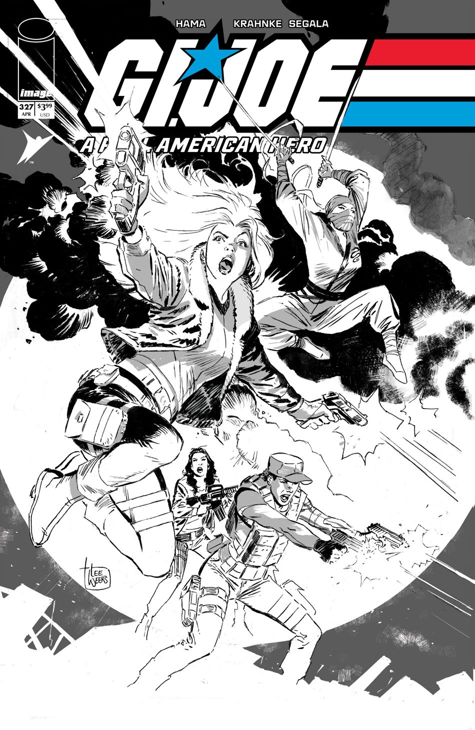 G.I. Joe A Real American Hero #327 (Cover B Lee Weeks Black & White Variant)